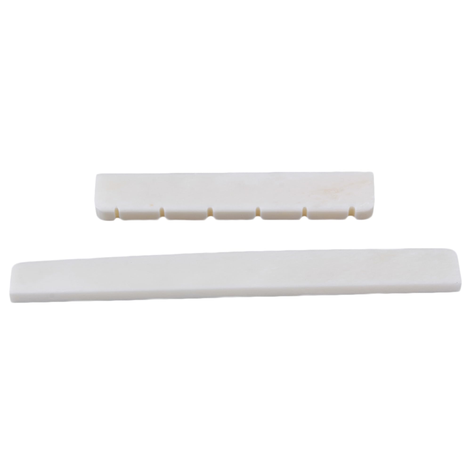 5 x weiße Knochen 80 mm Stegsattel und Schlitzmutter-Set für 6-saitige klassische Gitarren