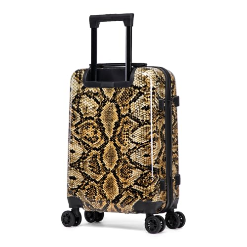 Image of InUSA Snake Print 20-Inch Carry-on Hardside Spinner Luggage and TSA Lock