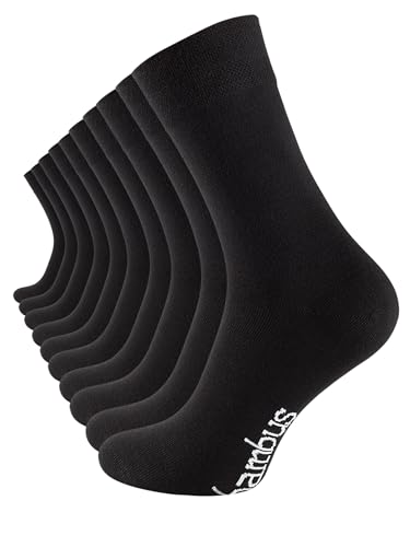Cotton Prime Socken Herren Damen aus Bambus Viskose 10 Paar, Unisex Business Classic Bambussocken, Weich & Atmungsaktiv, Schwarz, Gr. 43-46 Cotton Prime Socken Herren Damen aus Bambus Viskose 10 Paar, Unisex Business Classic Bambussocken, Weich & Atmungsaktiv, Schwarz, Gr. 43-46