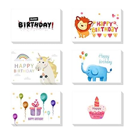 Amazon 誕生日カード 24枚セット メッセージカード バースデーカード ギフトカード お祝い 動物カード 子供 友達へのプレゼント 封筒付き 封筒テープ付き グリーティングカード 文房具 オフィス用品