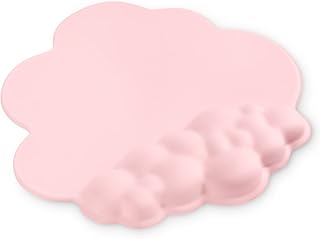 Attack Shark Cloud Mouse Pad Wrist Rest Support,Ergonomic Mouse Mat,Non-Slip Base for Comfortable and Precise Control, Gaming Pad with Smooth Surface for Typing/Gaming Desk Accessories-Flesh Pink