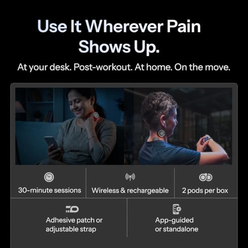 Image of Pain Relief Light Therapy Device Kit | Wearable Pain Management Device for Knee, Back, Neck & Shoulder | Drug-Free | CDSCO Approved | 2 Devices + 50 Patches