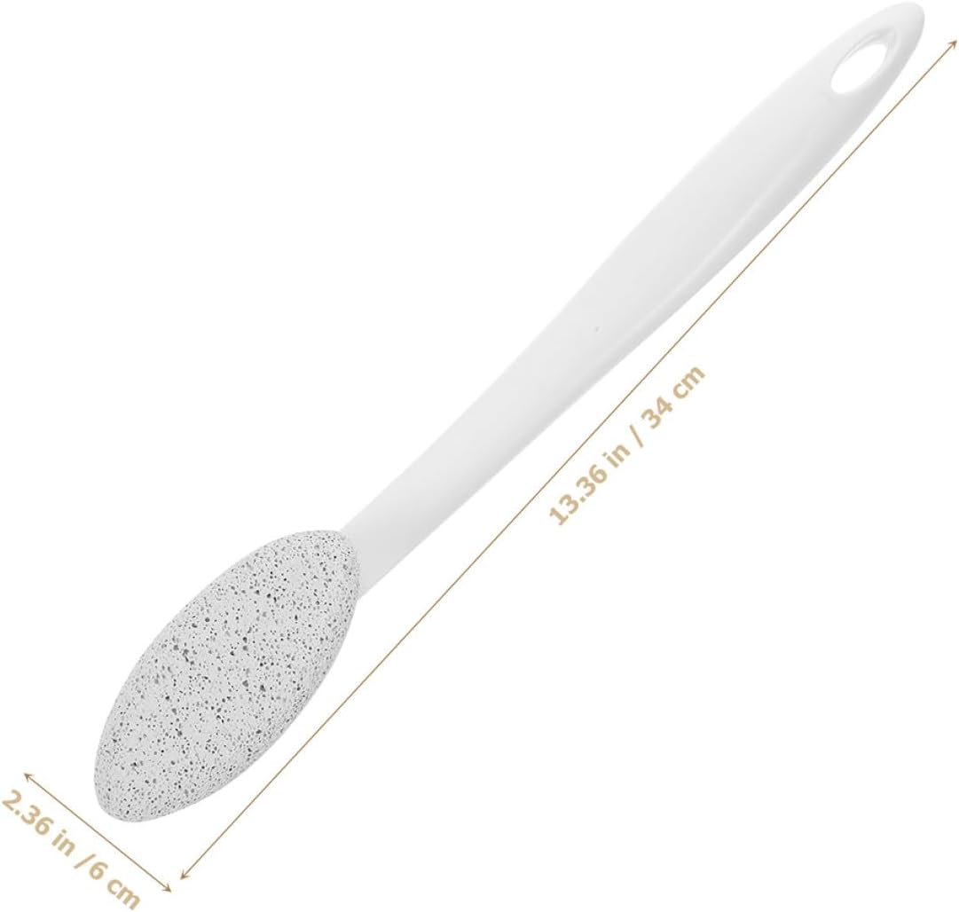 VICASKY 2pcs Long Handle Foot Pedicure Callus Remover Pumice File Hard Skin Scrubber Tool for Dead Skin Removal at Home and Travel