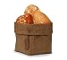 Produktbild CALUTEA kleiner Brotkorb/braun/modern/veganes Leder/Brötchenkorb/Obstkorb/quadratisch faltbarer & vielfältiger Krempelkorb 12cm Ø