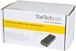 StarTech.com 7 Port USB 3.0 Hub - Boîtier en métal - Bureau ou support mural - USB 3 Hub - USB Extendeur - Alimenté USB 3.0 Hub - USB Répartiteur (ST7300U3M) | USB 3.0, Boîtier en métal robuste, Support de bureau ou mural, Ports droits pour surdimensionner