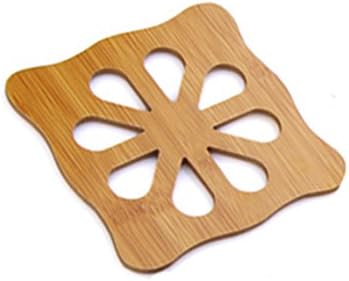 YOLALA Wood Coaster Set of 4 Heat-resistant Insulation Cute Cartoon Non-slip Table Mats Petaline