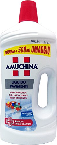 8 unidades de líquido para limpiar suelos Amuchina 1000 + 500 ml = 1500 ml