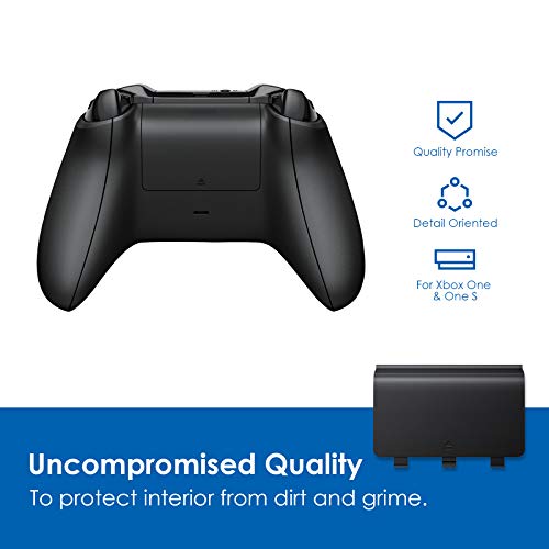 Image of 4 Pack Battery Back Cover for Xbox One /One S /One X Controller [NOT for Xbox Series X /S], Avorast Replacement Battery Back Shell Covers Compatible with Xbox One, One S, One X Controllers (Black)