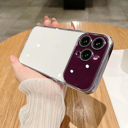 Coque en verre iPhone 13 Pro Max violette avec protection d'objectif élégante