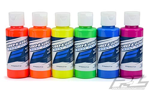 Pro-Line RC Body Airbrush Paint Fluorescent Color Set (6)