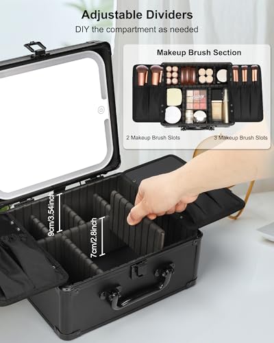 Relavel Makeup Box with Rotating Mirror