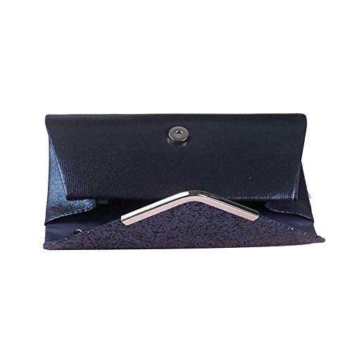 Kalaien Envelope Clutch Purses For Women Glitter Evening Bag Handbags For Wedding And Party (Navy Blue) #TOP4