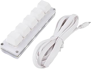 ミニキーボード5キーカスタムキーボード メカニカルキーボード 左手ゲーミングキーボード USB 小型キーボード ショットカットキー DIYキーボード MacOS、Windows、Linux、MacOS、Android、Raspberry Piに対応