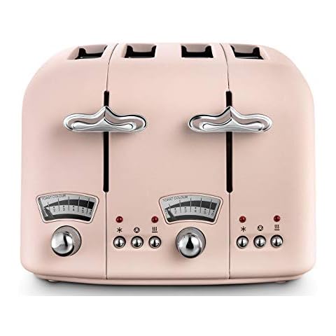 De'Longhi CT04PK Four-Slot Toaster in Pink Cover