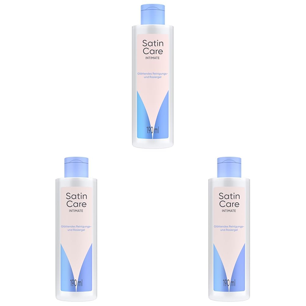 Satin Care Intimate Glättendes Reinigungs und Rasiergel für den Intimbereich — Rasierschaum Damen mit einem Hauch von Aloe Vera Sowie Shea Butter, pH-Hautneutral und von Dermatologen empfohlen— 190ml