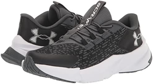 Under Armour Boy's Pre School Scramjet 5 Alternate Closure Running Shoe, (002) Black/Pitch Gray/White, 11 Little Kid | Image 6