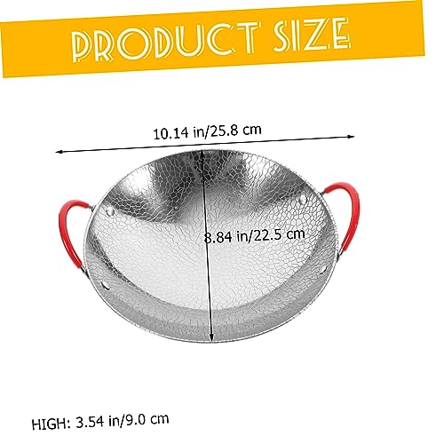 Wok con doble asa de acero inoxidable para cocinar miniatura 2