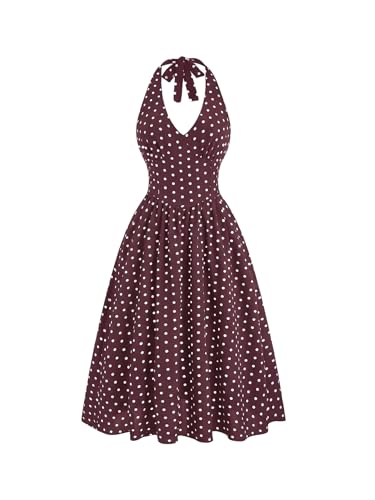 burgundy and white polka dot dress Timeless Elegance Backless Maxi Satin Gown in Burgundy – trinarosh main image 0