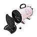 Flying Pig High Velocity Dog Pet Grooming Dryer w/Heater (Pastel Pink w/Grey Logo)
