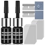 OunTechGlory 2PCS Windscreen Repair Kit, Car Windscreen Chip Repair Kit, Long-Lasting DIY Glass Crack & Scratch Re-pair Liquid for All Windshield Crack Types, Mirror Re-pair Solution