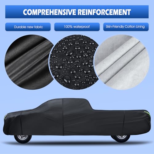 Image of Truck Cover Waterproof All Weather, 6 Layers Pickup Cover Fit for Ford F250 /F350, Chevrolet Silverado, Ram 2500, Gmc Sierra, See Size Chart (T5 Fit Truck Length Up to 266 inch)