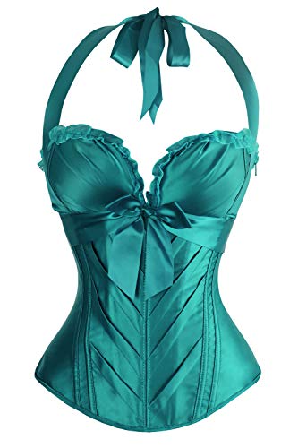 Charmian Women's Burlesque Vintage Renaissance Padded Satin