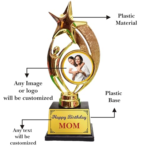 Birthday Anniversary Customized Trophy Award for Dad, Mom Son Daughter Grandmother, Mother in Law