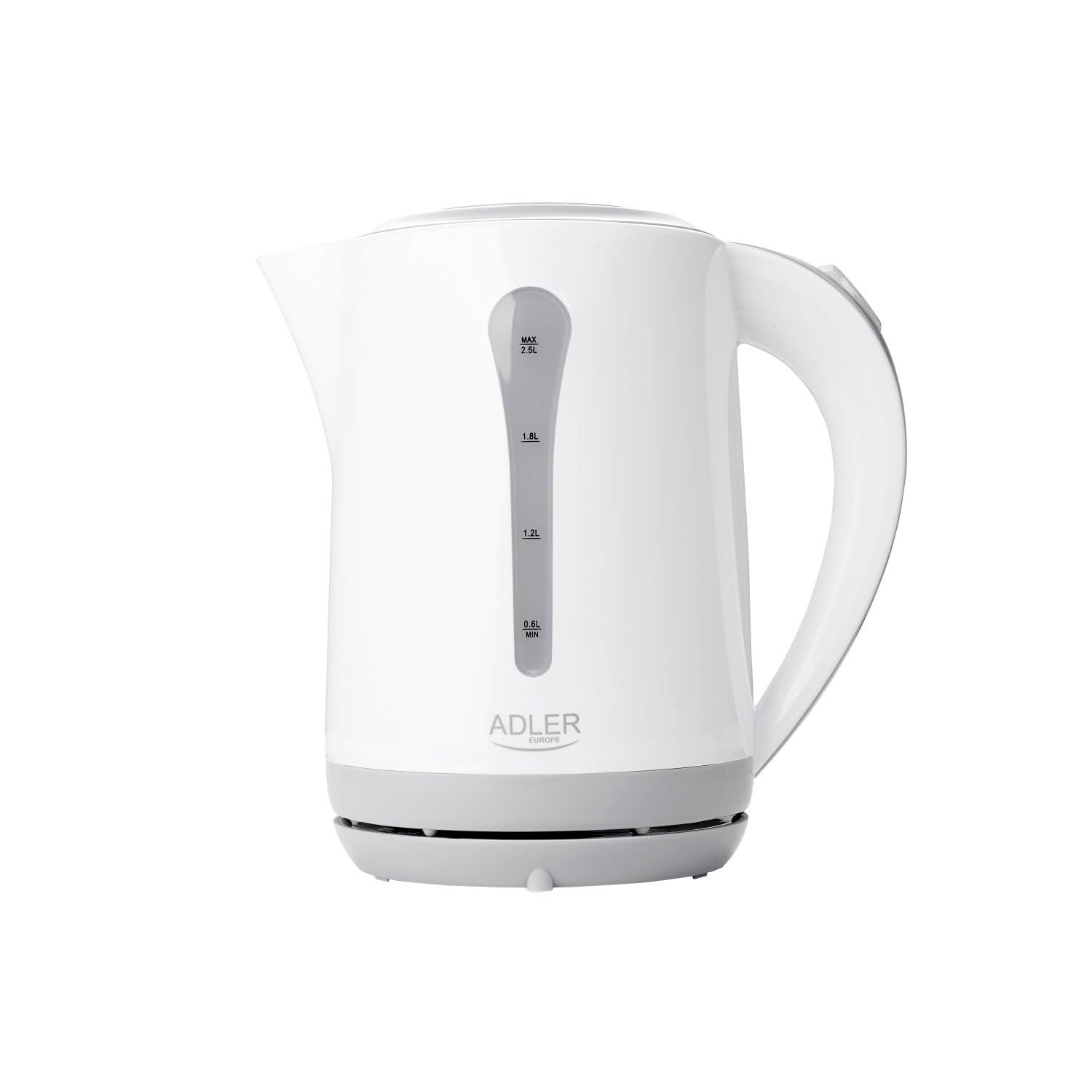 Adler AD 1244 Bollitore elettrico 2.5 L, Bianco / Grigio