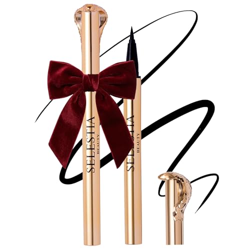 SELESTIA BEAUTY Black Liquid Eyeliner Pencil Queen Cobra – Long-Lasting – Quick-Drying, No