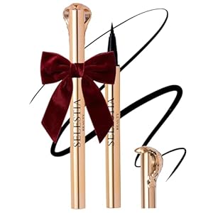 Black Liquid Eyeliner Pencil Queen Cobra – Long-Lasting – Quick-Drying, No Flaking – Thin Applicator & Intense Color – 0.016 fl.oz