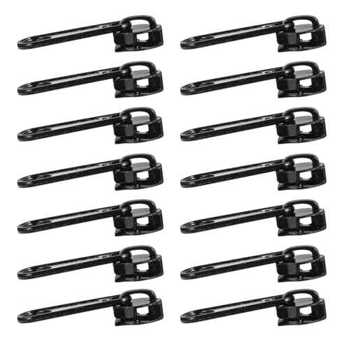 UKCOCO 100 Piezas Unidades Tiradores Cremallera Nylon para Pantalones y Chaquetas Accesorios de Repuesto Fáciles de Instalar Diseño Desmontable Negro