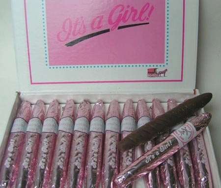 It's a Girl Pink Chocolate Cigars - Box of 24