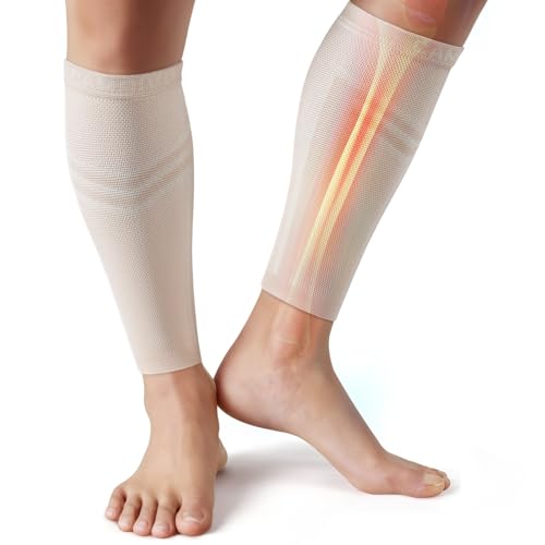 CAMBIVO Wadenbandage x2 Kompressionsstrümpfe Herren Damen Waden Kompression Kompressionssocken ohne fuß für Sport Laufen Schwellung Muskelfaserriss