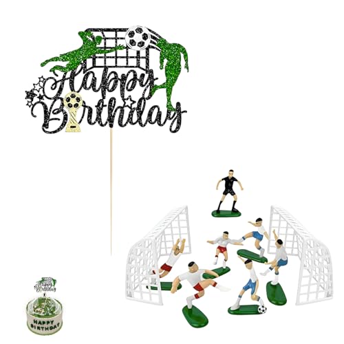 10 PCS Football Cake Decorations for Boyteens, Unique Design Football Cake Toppers for teens, Football Birthday Decorations Cakes Suitable for teen Birthday Parties and School Activities