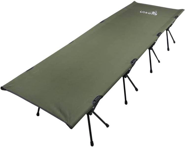 コット キャンプ用 ベッド 折りたたみ 折畳み 軽量 アウトドア 寝心地 ソロキャンプ ファミリーキャンプ キャンプ q バーベキュー レジャー オフィス コンパクト アルミ ロータイプ 超軽量 組立簡単 リゾート 初心者 アウトドアベッド ウルコナ Green 86 以上節約