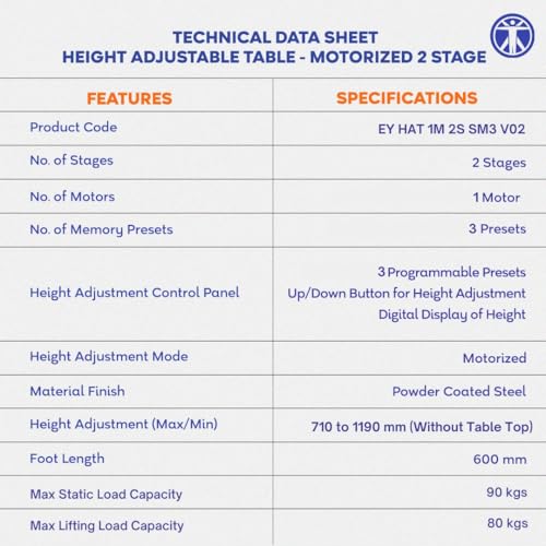 ErgoYou Electric Height Adjustable Table Motorized Ergonomic Sit Stand Computer Desk - 90 Kgs Max Weight Capacity - SM3 Series - Black Steel Frame - Image 4