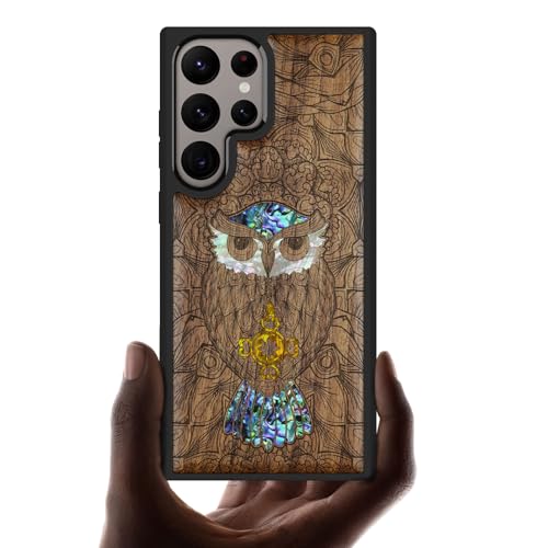 Coque Galaxy S24 Ultra bois étui élégant pour le bureau