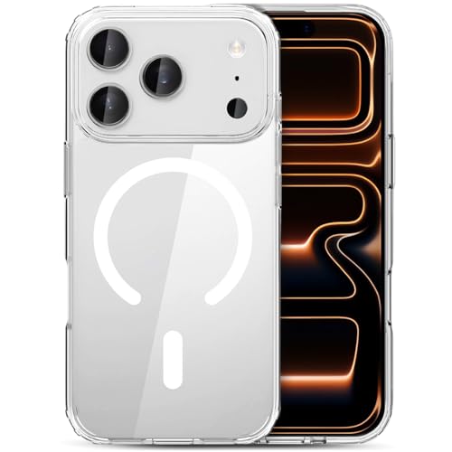 Image of FanTEK Phone Case Compatible with iPhone 17 Pro 6.3 Inch, Magnetic Case Clear Protective Bumper Hard Back Cover