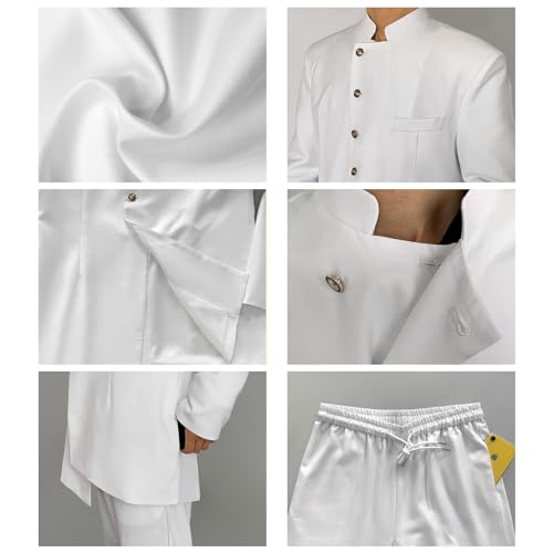 African Suits for Men Slim Fit Jacket and Pants 2 Piece Outfits Dashiki Blazer Wedding Attire Nigerian Plus Size Clothes4