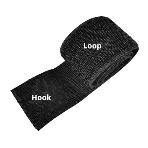 Image of Elastic Bands for Wrapping or Binding Multi-use Straps Hook & Loop Fasteners Belts Extender Resilience Strips Width 2 inches, Length 21.6 inches,Black, 4pcs