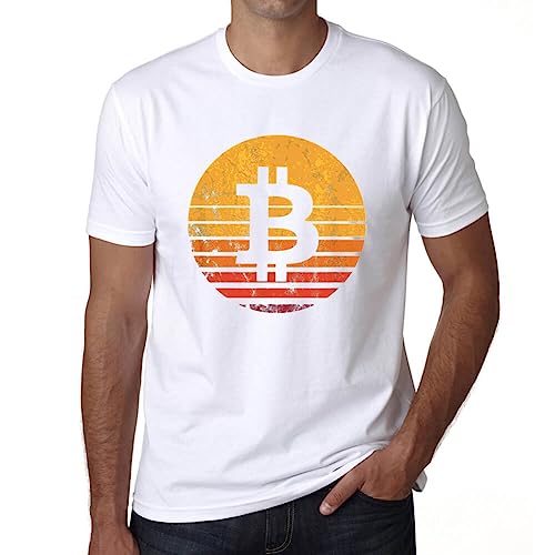 Men's Graphic T-Shirt Bitcoin Vintage Sunset BTC HODL Crypto Traders Eco-Friendly Limited Edition Short Sleeve