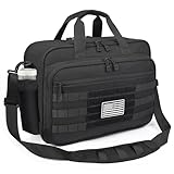 DEYACE Tactical Messenger Laptop Bag Large Military Briefcase 17.3 Inch Computer Work Office Bag for Men YKK-Zippers