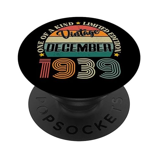 85 Años Vintage Diciembre 1939 85 Cumpleaños Retro PopSockets PopGrip Intercambiable