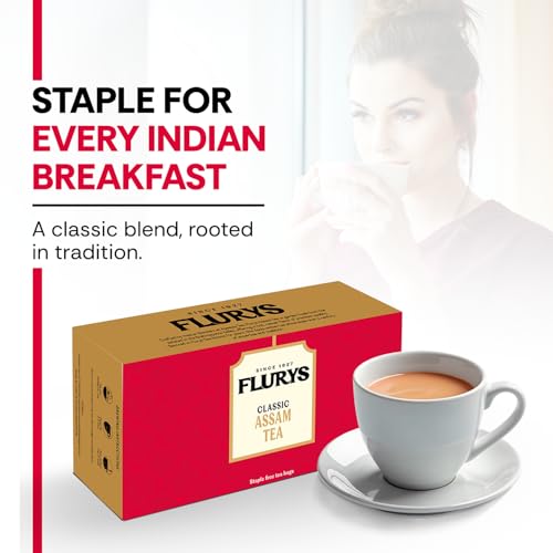 Image of Flurys Classic Assam 100 Teabags | Bold & Full-Bodied Black Tea from Assam | Rich Aroma & Strong Flavour (Pack of 3)
