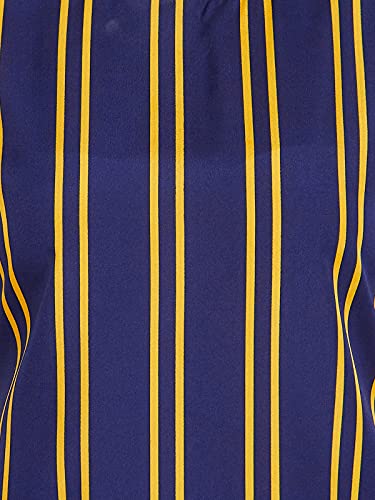 Image of Clovia Women's Crepe Sassy Stripe Top & Shorts Set - Navy Blue