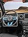 Savadicar Sky Blue Interior Accessories - Steering Wheel Trim for 2018-Present Jeep Wrangler JL JLU 4XE & Gladiator JT - Solid Color Interior Decor Upgrade Option, 3-Piece