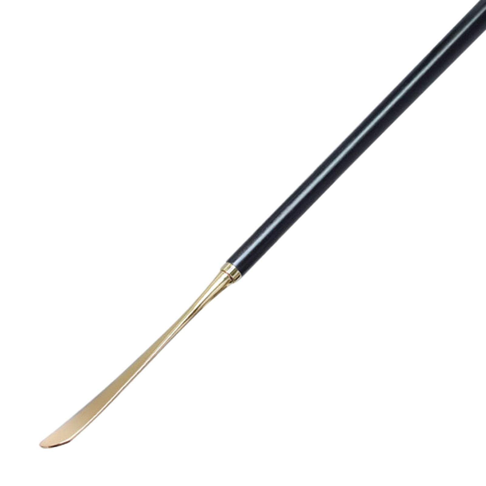Chausse-Pied à Long Manche en Bois. Fabriqué en Bois de Hêtre de Haute Qualité et en Alliage Métallique. Bords Arrondis pour Protéger Les Chaussures E, 58cm Lion Noir