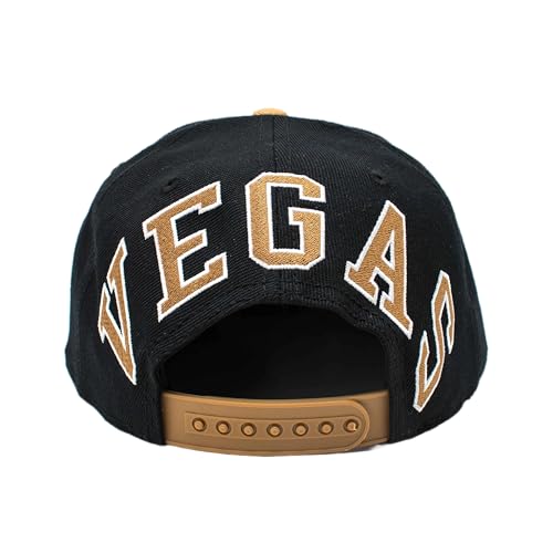 AMERICAN NEEDLE Officially Licensed NHL Block Letter Snapback Cap Las Vegas Golden Knights Hockey Hat Flat Brim New with Tags
