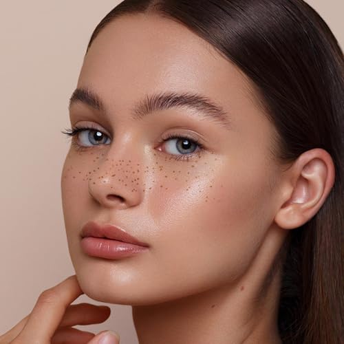 Jescion 防水フェイクリーステッカー,6枚入り 一時的なそばかすテープ | 長時間持続 顔用ステッカー コスプレ ウェディング写真 ハロウィーン 学園祭 音楽フェス 映画小道具