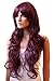 Produktbild PRETTYSHOP Sexy Perücke Wig hitzbeständiger Kunstfaser wie Echthaar schwarz rot mix gewellt 75cm